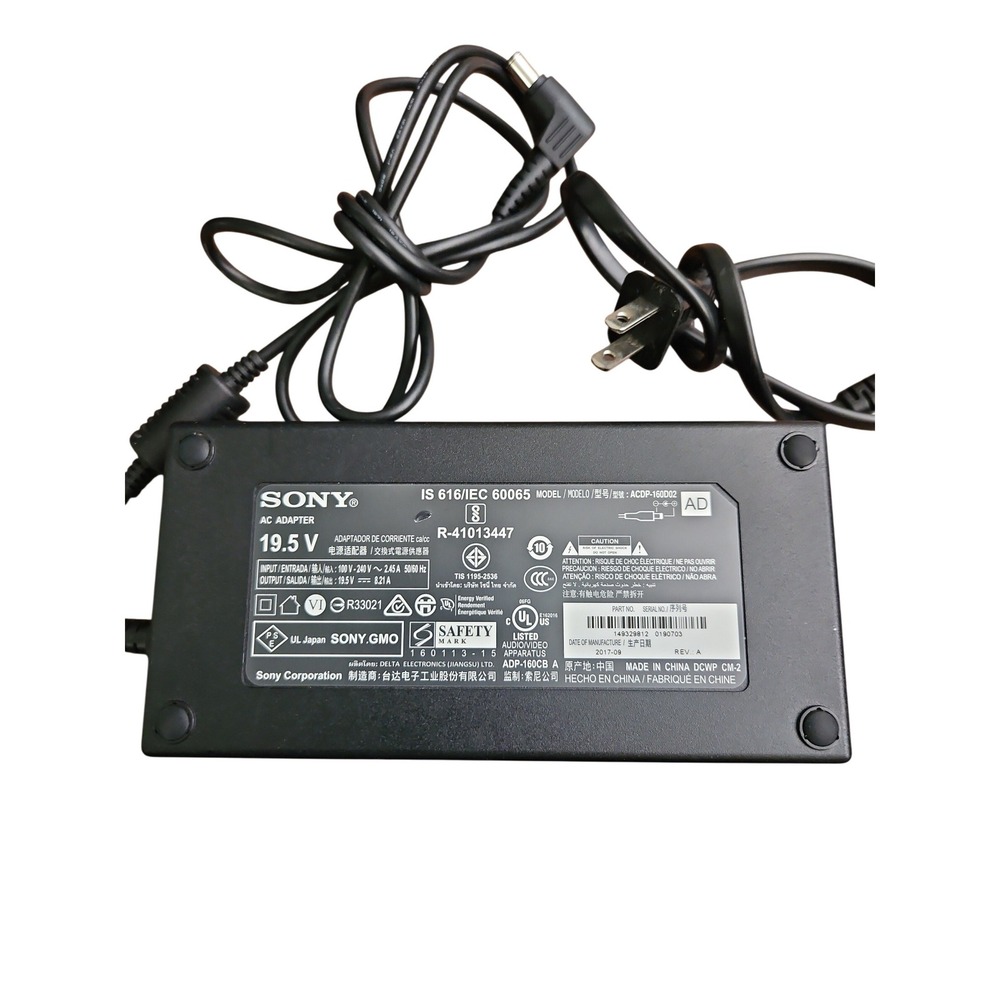 Sony AC Adapter ACDP-160D02 19.5V 8.21A Black OEM Power Supply Charger Brick